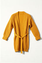 Knitted long cardigan