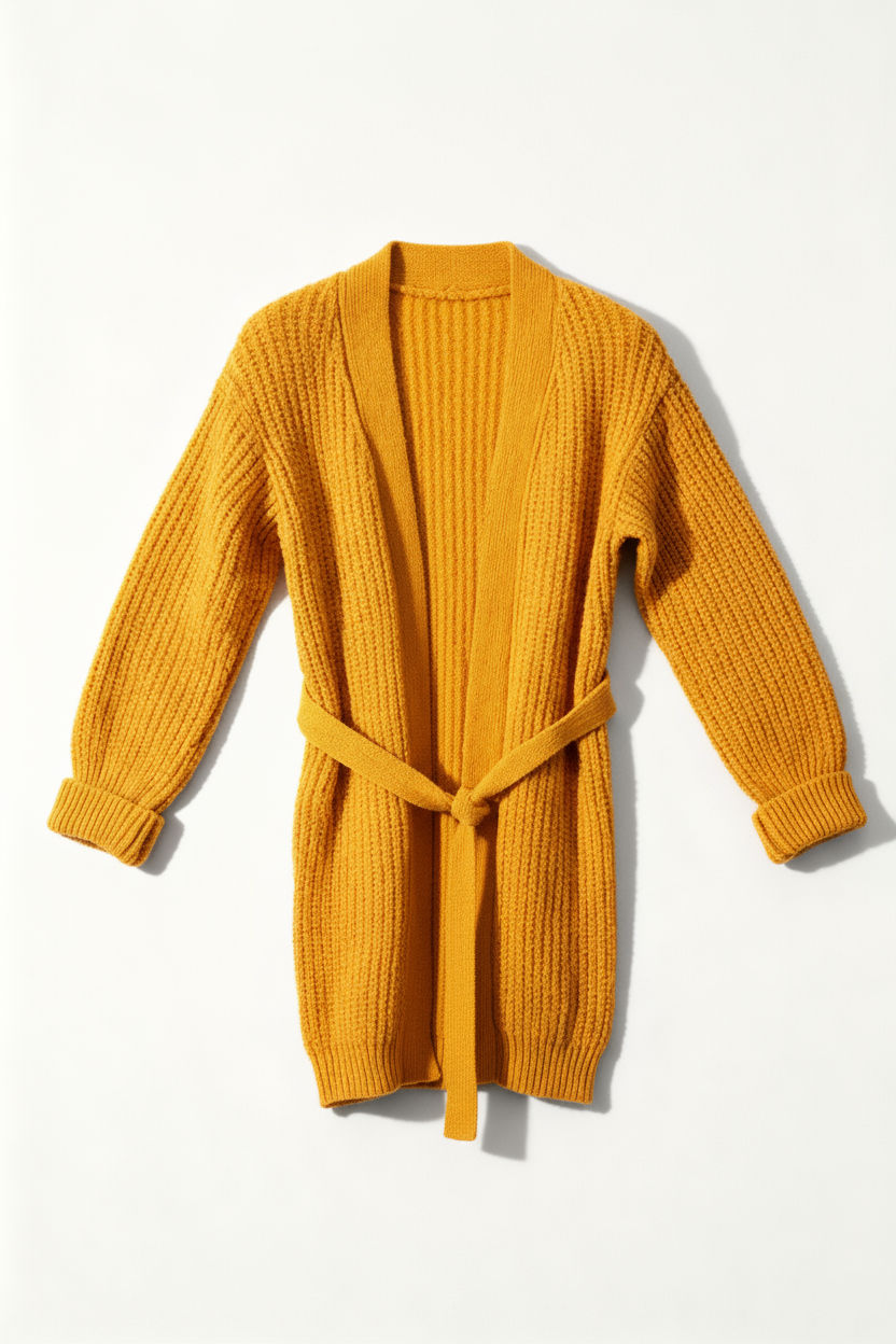 Knitted long cardigan