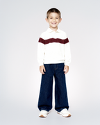 Knitted polo sweater