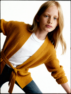 Knitted long cardigan