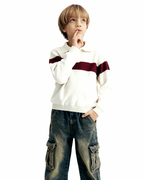 Knitted polo sweater