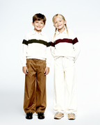 Knitted polo sweater