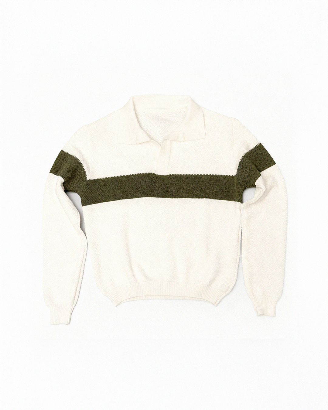 Knitted polo sweater