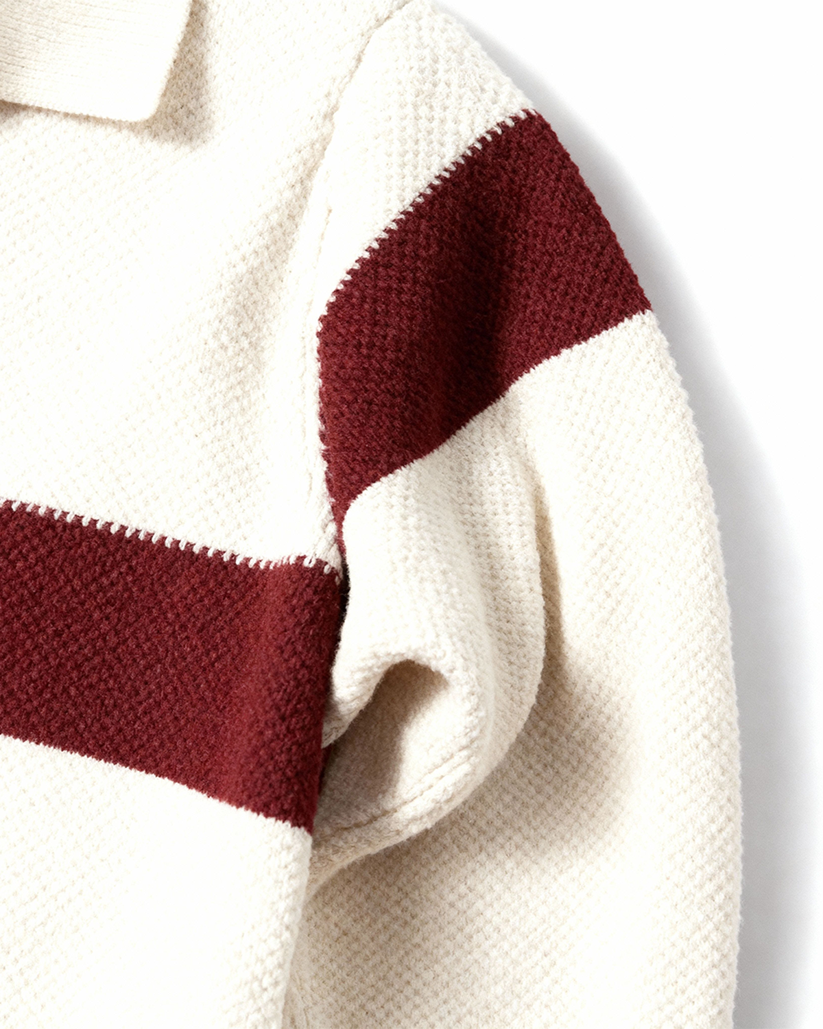 Knitted polo sweater