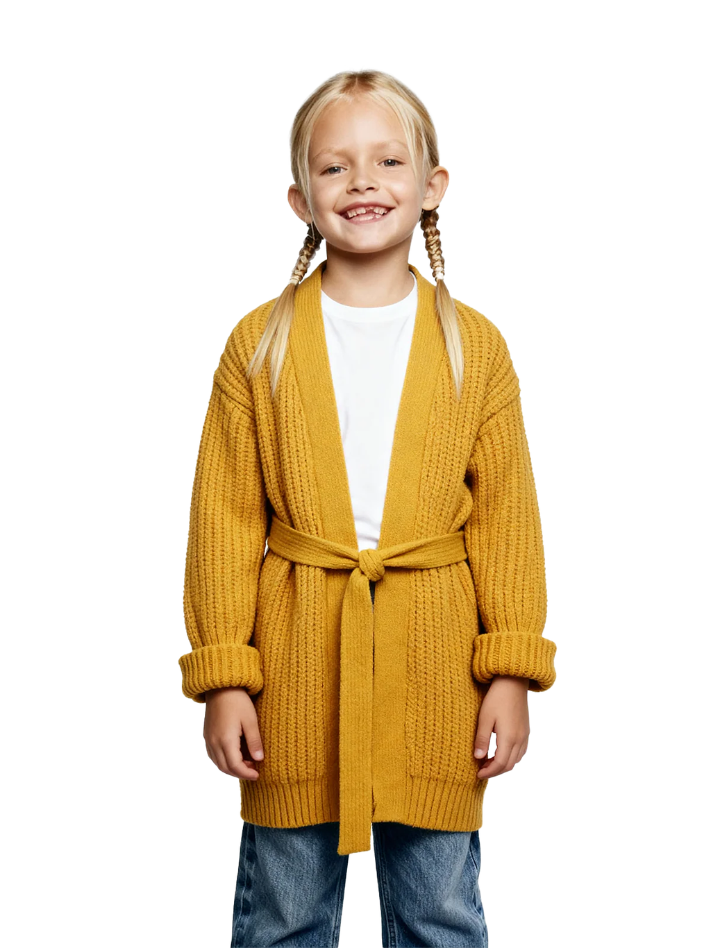 Knitted long cardigan