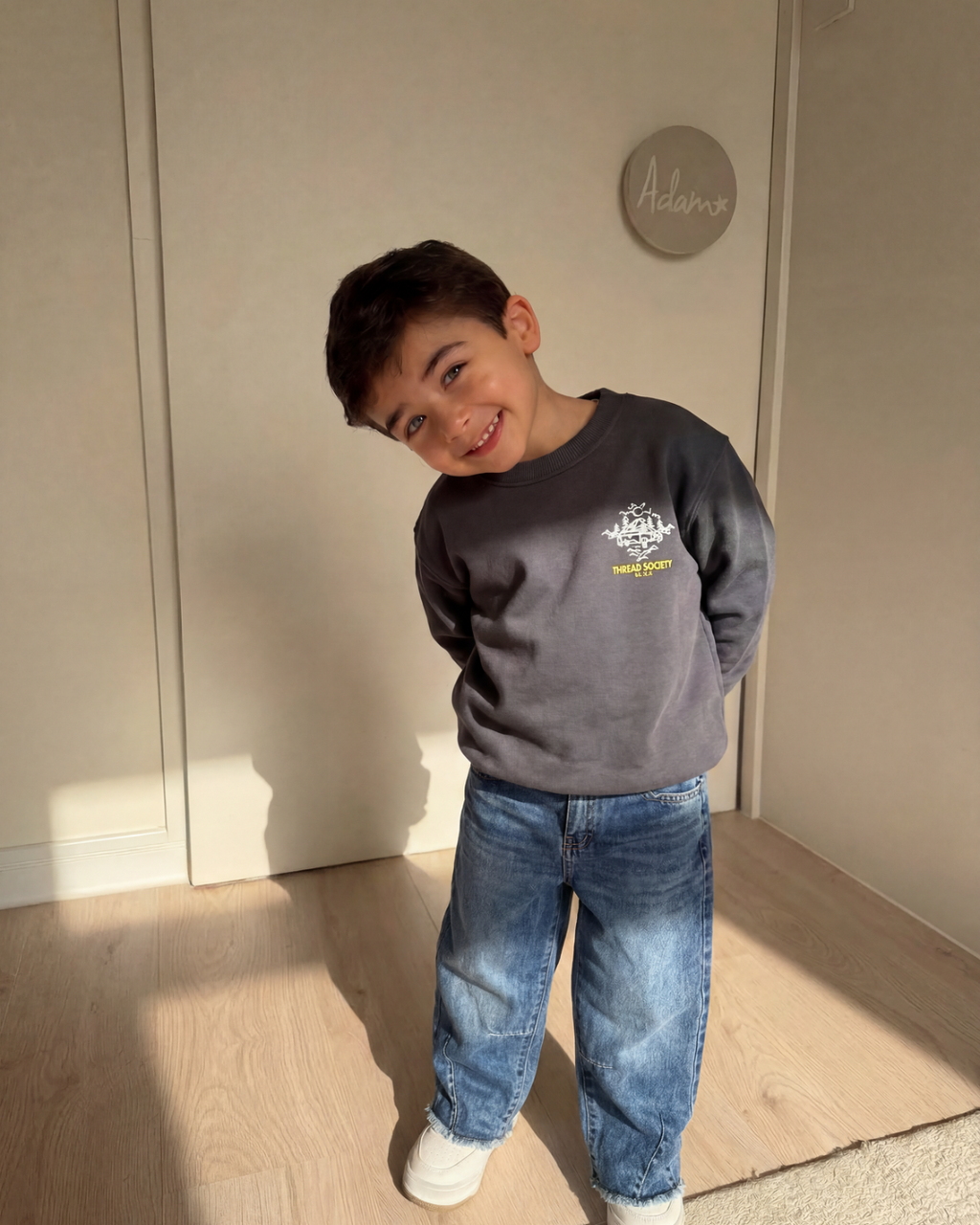 The Little Icon (Camp Sweatshirt + Barrel Pants)