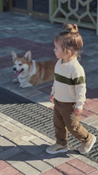 Autumn Walk ( Polo sweater + Khaki pants )