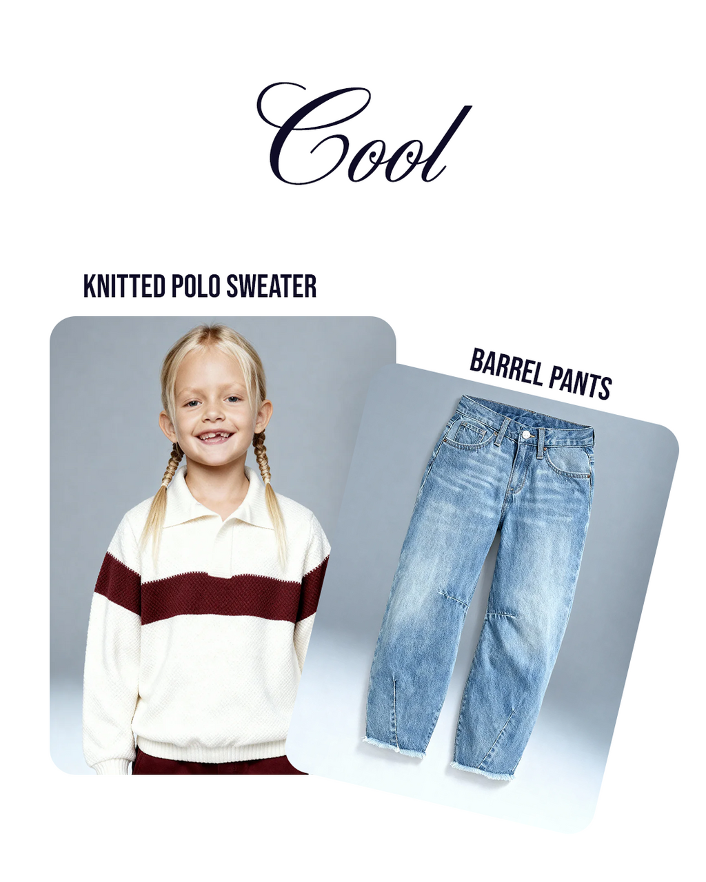 Cool ( Polo sweater + Barrel pants )