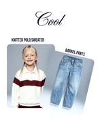 Cool ( Polo sweater + Barrel pants )